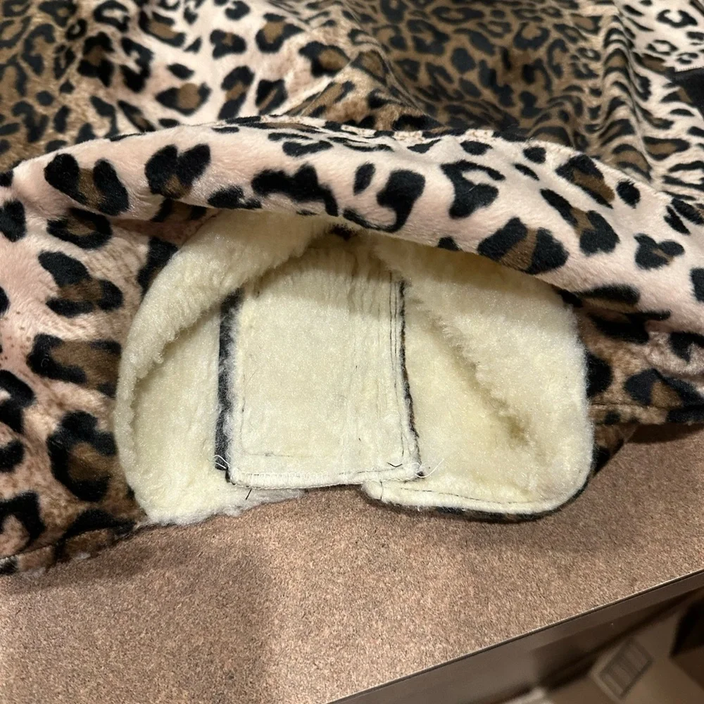 Leopard Print Plush Pet jacket